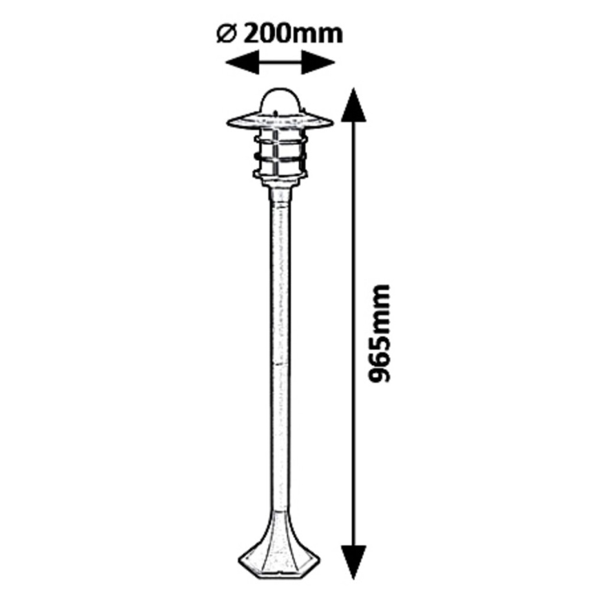 Rabalux 7680 - Āra lampa DARRINGTON 1xE27/20W/230V IP44