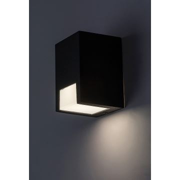 Rabalux - Āra sienas lampa 1xGU10/7W/230V IP44 melna