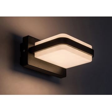 Rabalux - LED Āra sienas lampa LED/12W/230V IP44 melna