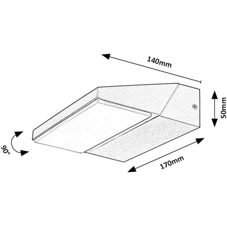 Rabalux - LED Āra sienas lampa LED/13W/230V IP65 melna