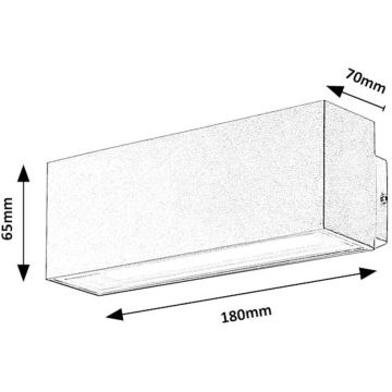 Rabalux - LED Āra sienas lampa LED/10W/230V IP54 balta