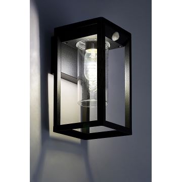 Rabalux - Āra sienas lampa 1xE27/15W/230V IP54 melna