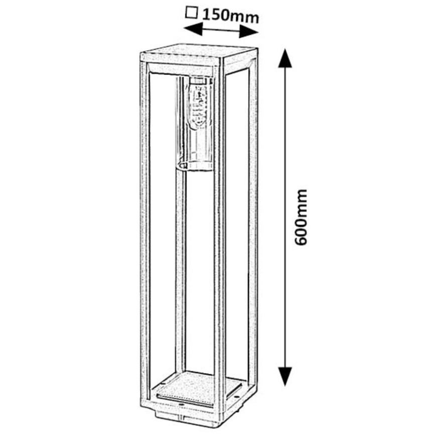 Rabalux - Āra lampa 1xE27/15W/230V IP54 melna