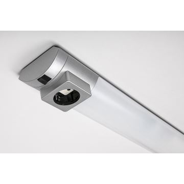 Rabalux - LED Virtuves zem skapīša lampa ar kontaktligzdu LED/8W/230V 4000K 68 cm matēts hroms