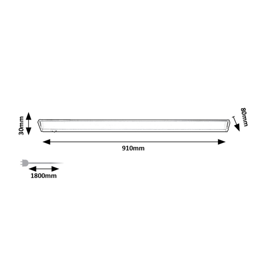 Rabalux - LED Virtuves zem skapīša lampa LED/15W/230V 4000K 91 cm balta