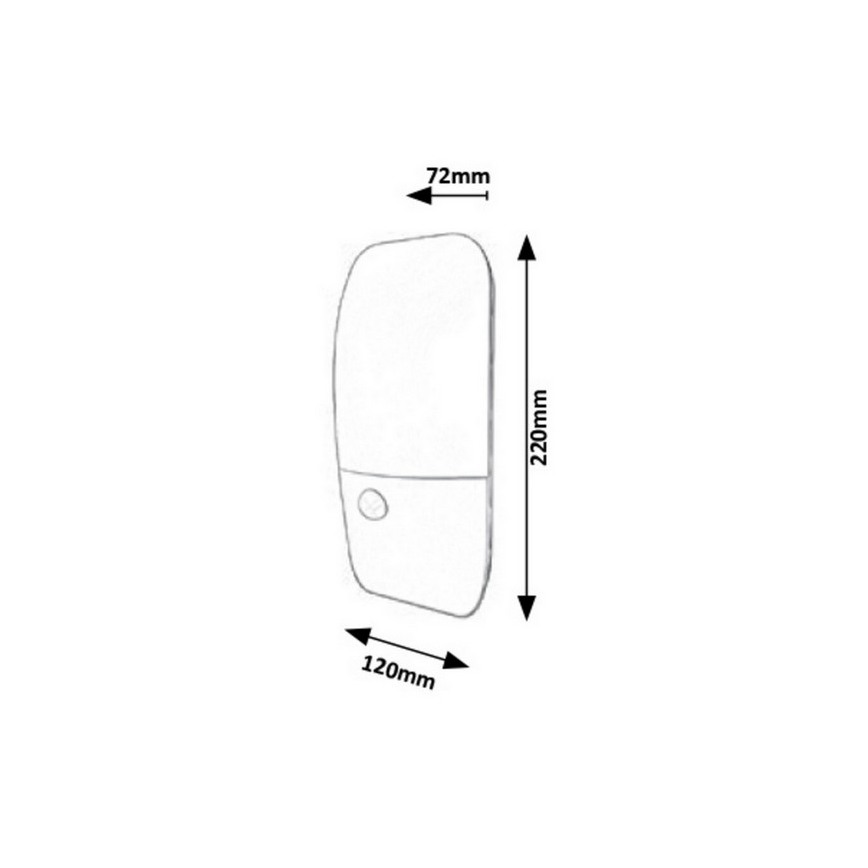 Rabalux - LED Āra sienas lampa ar sensoru LED/11W/230V IP54 4000K