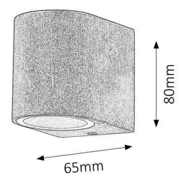 Rabalux 8018 - Āra Sienas Apgaismojums CHILE 1xGU10/35W/230V