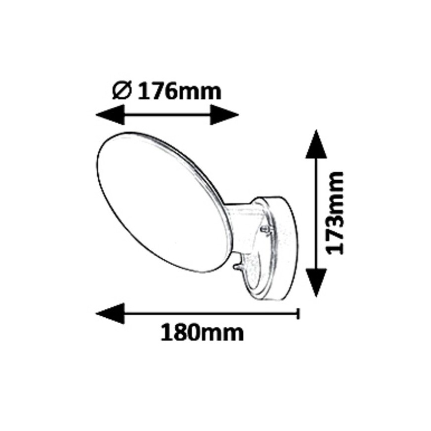 Rabalux 8134 - Āra LED sienas gaismeklis VARNA LED/12W/230V IP54