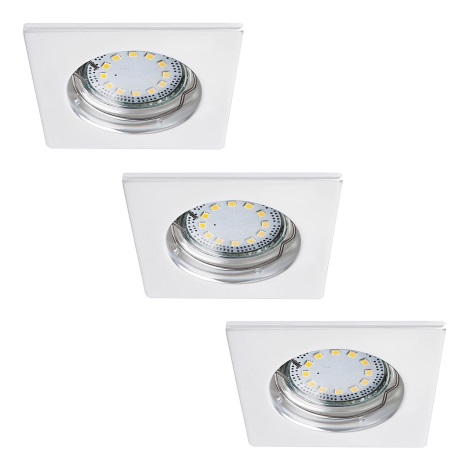 Rabalux - KOMPLEKTS 3x LED Iegremdējama vannas istabas lampa 1xGU10/3W/230V IP44