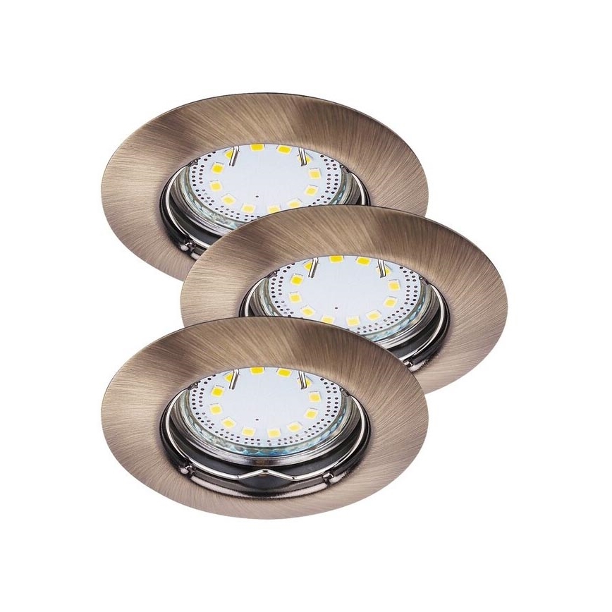 Rabalux - KOMPLEKTS 3xLED Iegremdējama lampa 3xGU10/3W/230V IP40