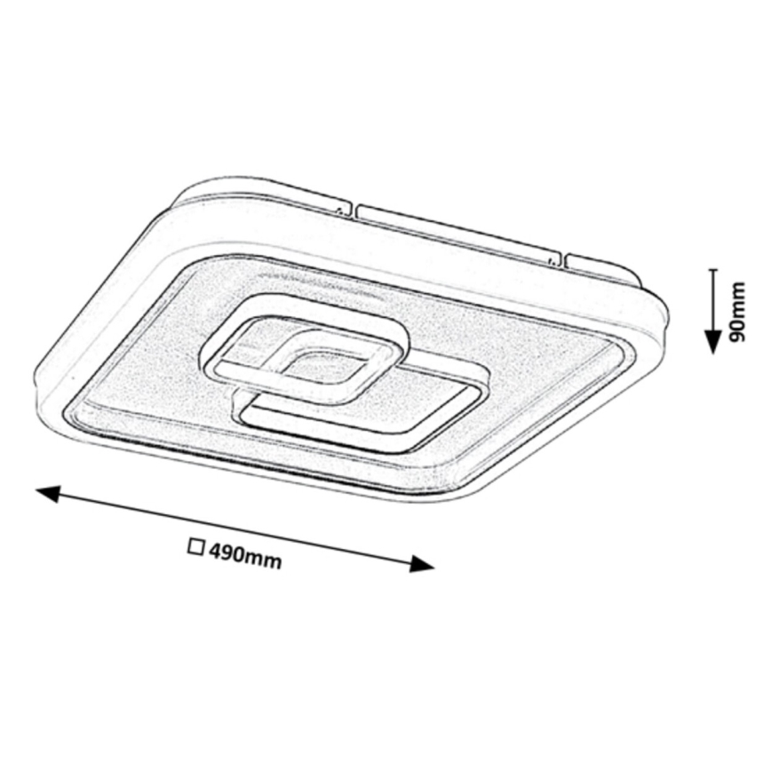 Rabalux - LED Griestu gaismeklis LED/50W/230V kvadrāta