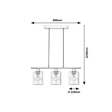 Rabalux - Lustra ar auklu 3xE27/40W/230V