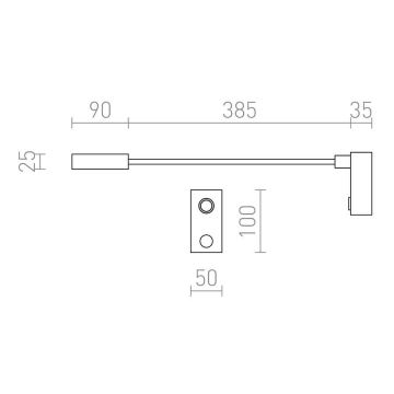 RED - Design Rendl - R10541 - LED Pielāgojama lampiņa AIM LED/3W/230V melna