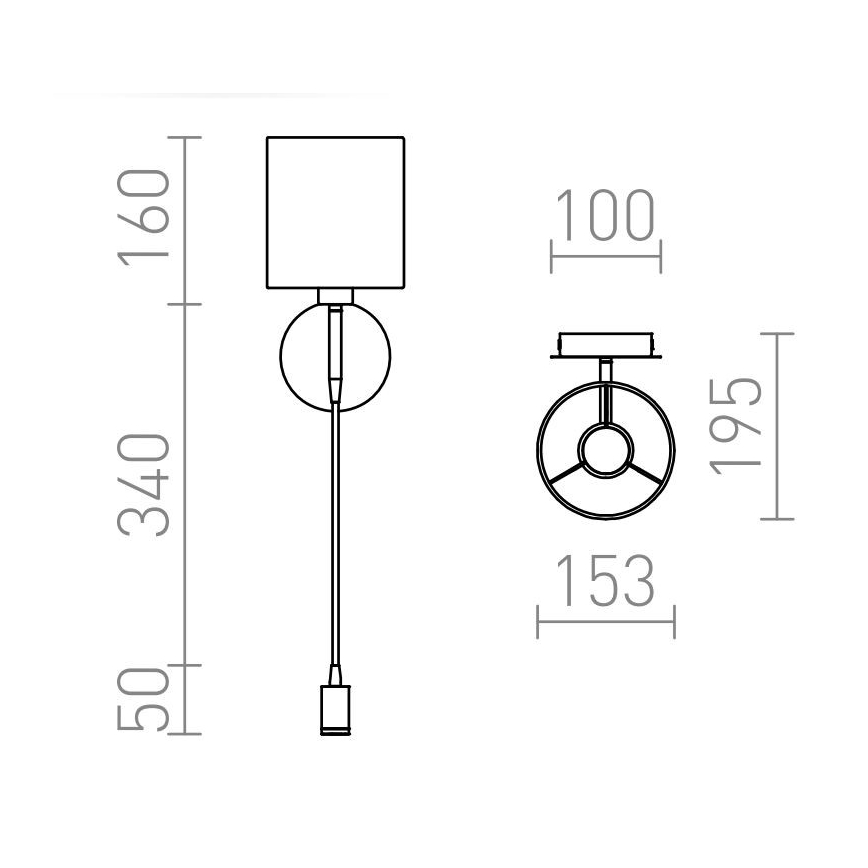 RED - Design Rendl - R10580 - LED Sienas lampa VERSA 1xE27/42W/230V + LED/3W