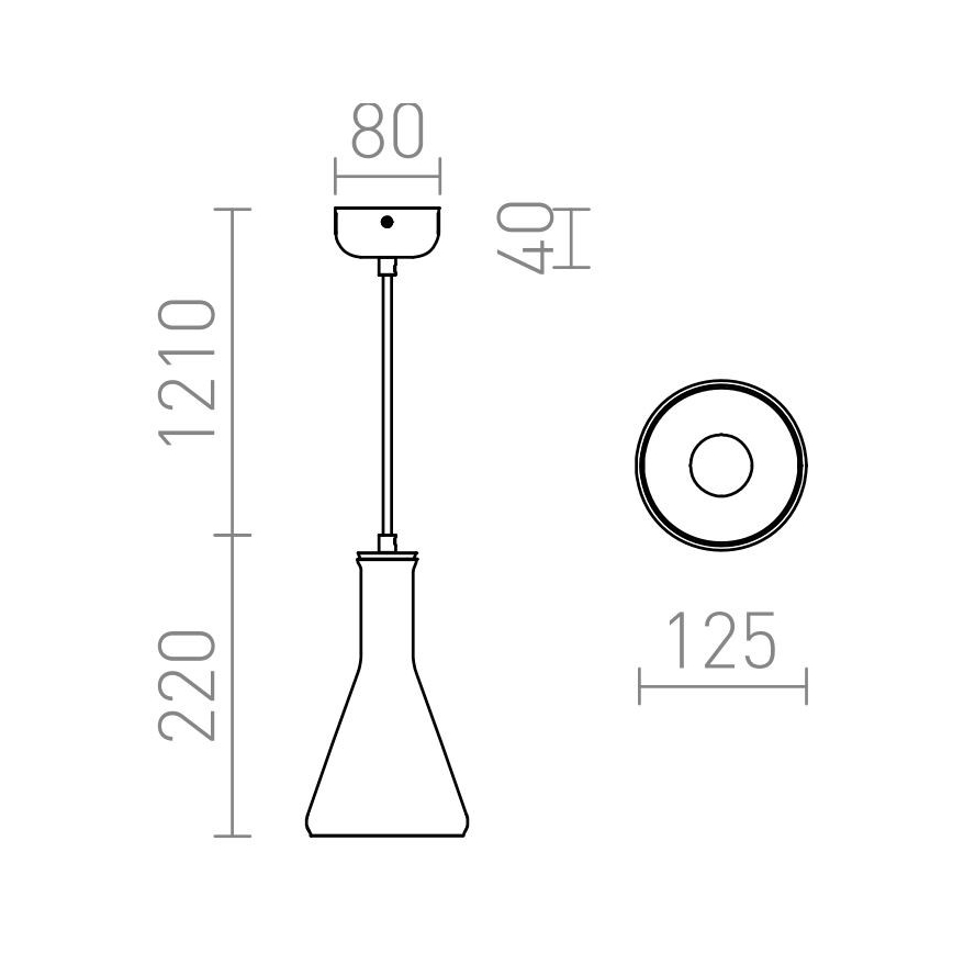 RED - Design Rendl - R12663 - Lustra ar auklu PULIRE 1xE14/28W/230V