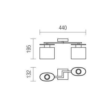 Redo 01-1028 - Virsapmetuma lustra SHAPE 2xE14/28W/230V