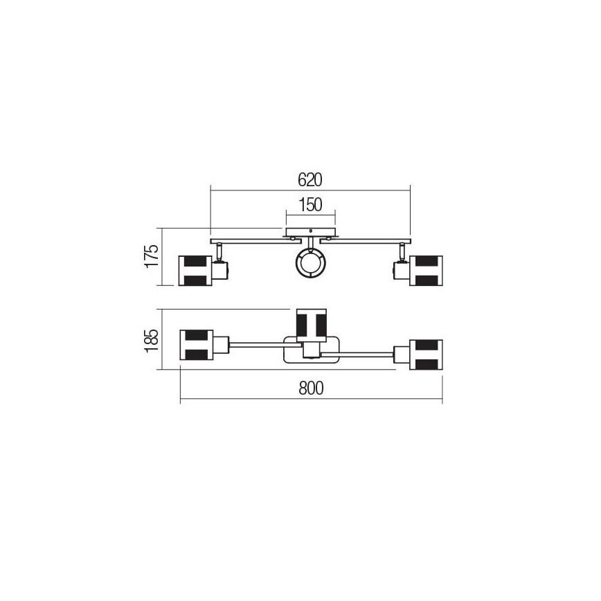 Redo 04-521 - Virsapmetuma lustra BASKET 3xE27/42W/230V bronzas