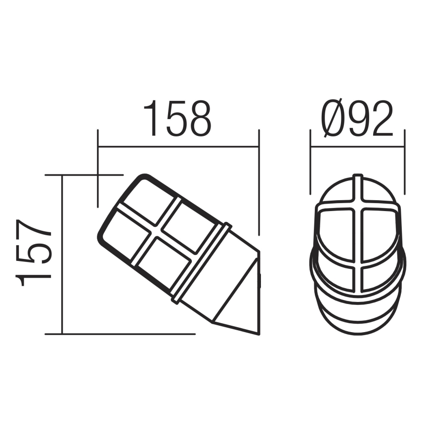 Redo 90202 - Āra sienas lampa TRITON 1xE27/28W/230V IP54 misiņš