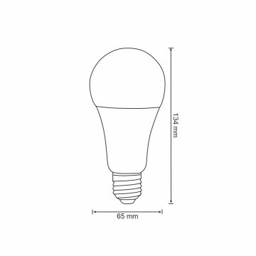 RGBW LED Aptumšojama spuldze A65 E27/11W/230V 2700-6500K Wi-Fi Tuya