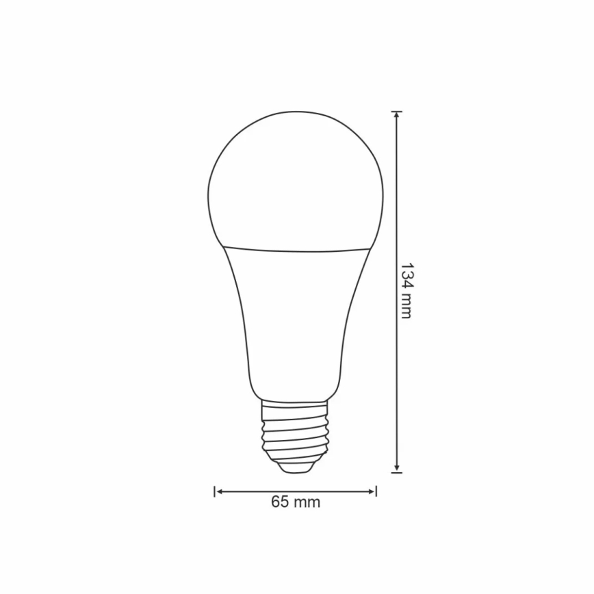 RGBW LED Aptumšojama spuldze A65 E27/11W/230V 2700-6500K Wi-Fi Tuya