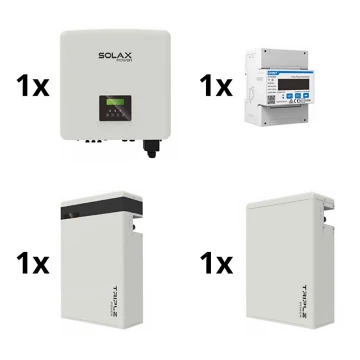 Saules enerģijas komplekts: 15kW SOLAX pārveidotājs 3f + 11,6 kWh TRIPLE Power akumulators + elektromērs 3f