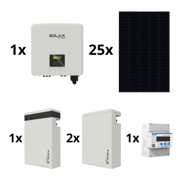 Saules enerģijas komplekts: SOLAX Power - 10kWp RISEN Full Black + 10kW SOLAX pārveidotājs 3f + 17,4 kWh akumulators