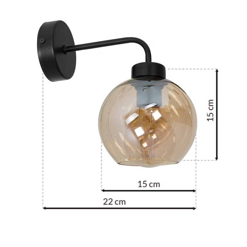 Sienas gaisma SOFIA 1xE27/60W/230V brūns