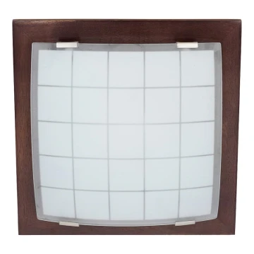 Sienas griestu lampa GEOMETRICA 1xE27/60W/230V gumijkoks 30x30 cm