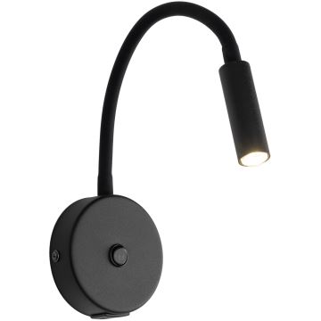 Sienas lampa ar USB portu LAGOS 1xG9/6W/5V melna