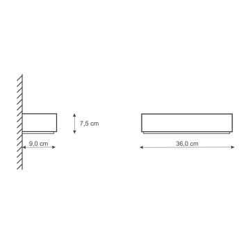 Sienas lampa BRICK 2xE14/12W/230V ģipsis/balta