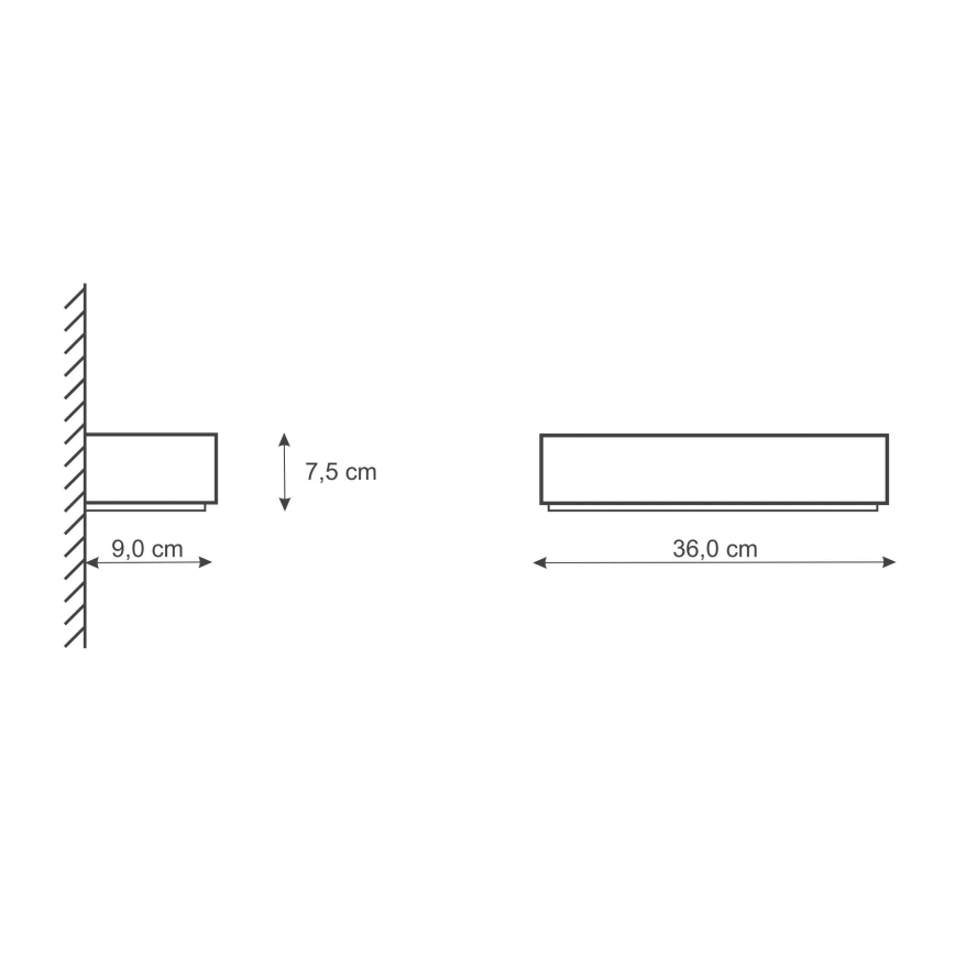 Sienas lampa BRICK 2xE14/12W/230V ģipsis/balta