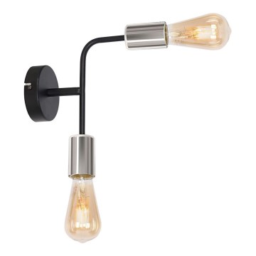 Sienas lampa CANDELA 2xE27/15W/230V melna/hroms