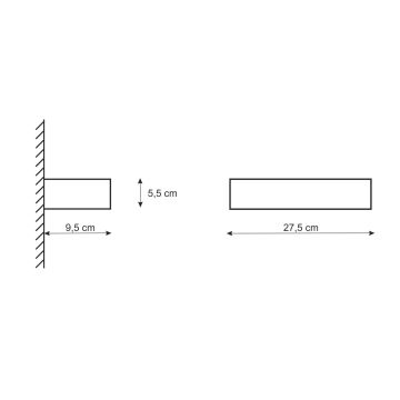 Sienas lampa CEGIELKA 1xE14/12W/230V ģipsis/balta