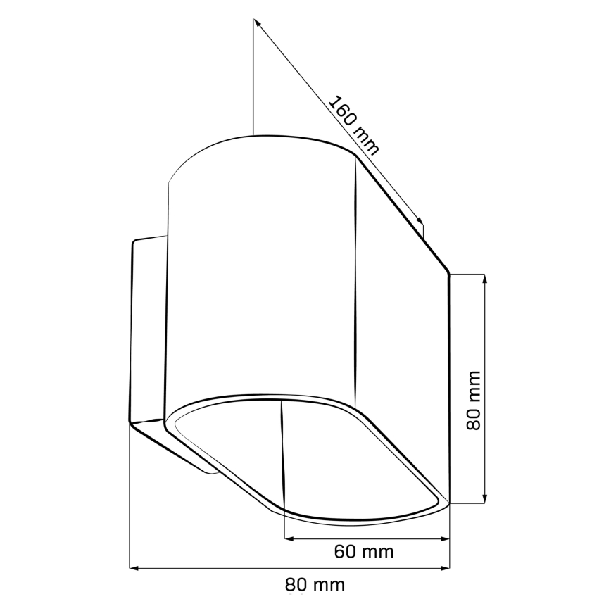 Sienas lampa ELISSA 1xG9/10W/230V melna