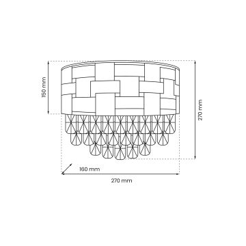 Sienas lampa LUXURIA 2xE14/40W/230V zelta