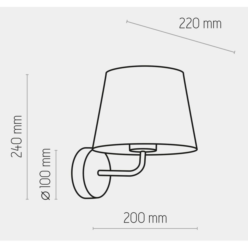 Sienas lampa MAJA 1xE27/15W/230V balta