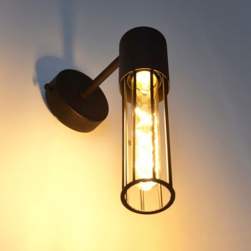 Sienas lampa MELODY 1xE27/15W/230V melna