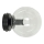 Sienas lampa ROSSI 1xE14/10W/230V melna/caurspīdīga