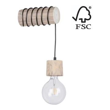 Sienas lampa TRABO 1xE27/60W/230V priede - FSC sertifikāts