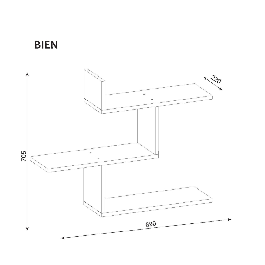 Sienas plaukts BIEN 70x89 cm bēšs