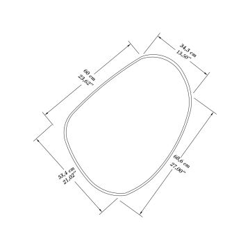 Sienas spogulis GOLF 68,6x53,4 cm balta