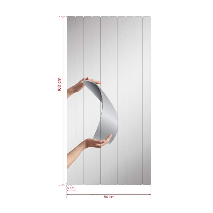 Sienas spogulis RECTANGULAR 100x50 cm - 10 parts