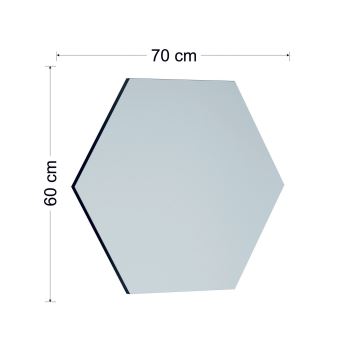 Sienas spogulis ZEO 60x70 cm melna