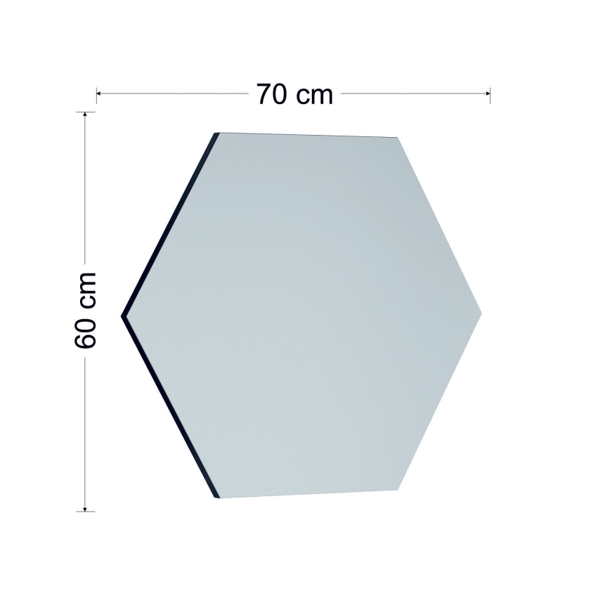 Sienas spogulis ZEO 60x70 cm melna