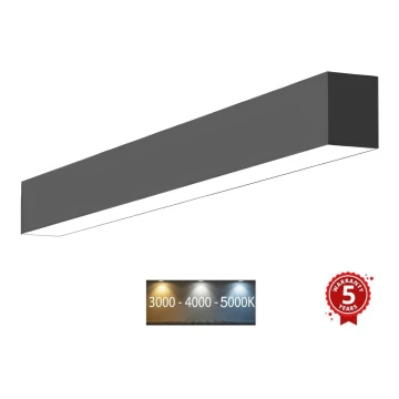 Sinclair - LED Griestu lampa LSM LED/40W/230V 3000K/4000K/5000K 120 cm, melna