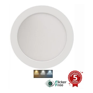 Sinclair - LED Iegremdējama lampa LED/24W/230V 3000K/4000K/6000K, balta