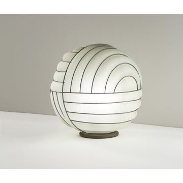 SIRU - Galda lampa CARTESIO 1xE27/60W/230V brūna/balta Venēcijas stikls