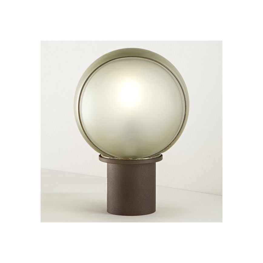 SIRU - Galda lampa FLORET 1xE14/40W/230V brūna/pelēka Venēcijas stikls