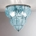 SIRU - Griestu lampa CLASSIC 3xE14/40W/230V d. 25 cm zila/melna Venēcijas stikls