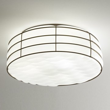 SIRU - Griestu lampa TAMIS 3xE14/40W/230V melna/balta Venēcijas stikls